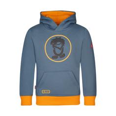 Trollkids Troll Hoodie Kinder Stahlblau/Schwarz/Mango