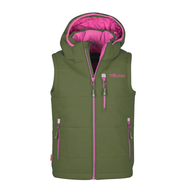 Trollkids Trollkids Narvik XT Outdoorweste Kinder - Dunkle Olive/Hellmagenta - 0 | SportScheck