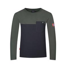 Trollkids Bergen Longshirt Kinder Schwarz/Efeugrün