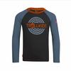 Trollkids Preikestolen Longshirt Kinder - Schwarz/Stahlblau/Getrocknete Chilis