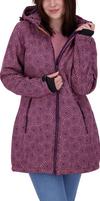 DEPROC active KEELE PEAK Softshelljacke Damen - wine print
