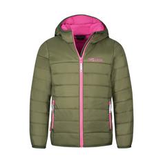 Trollkids Eikefjord Steppjacke Kinder Dunkle Olive/Hellmagenta