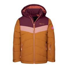 Trollkids Gryllefjord Winterjacke Kinder Burgunderrot/Karamell-Braun/Lachsrosa