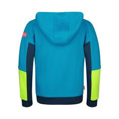 Rückansicht von Trollkids Rondane Hoodie Kinder Mitternachtsblau/Vivid-Blau/Helles Limegrün