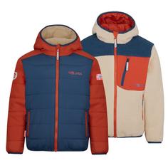 Trollkids Sandvika Fleecejacke Kinder Wüstensand/Mystik Blau/Rostrot