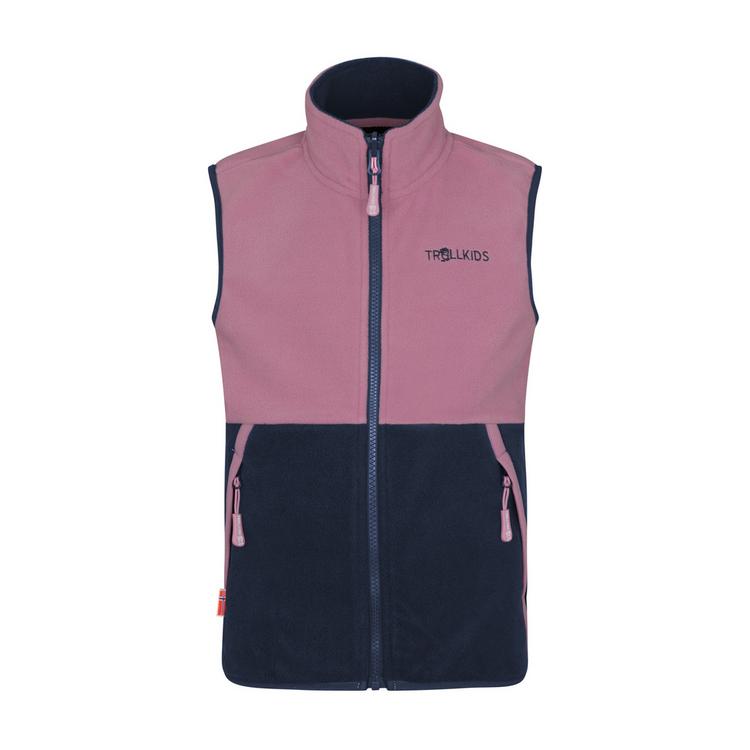 Trollkids Trollkids Kjerag Fleeceweste Kinder - Mauve/Marine - 0 | SportScheck