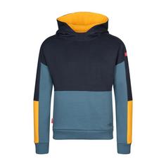 Trollkids Rondane Hoodie Kinder Schwarz/Stahlblau/Mango