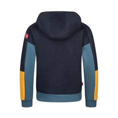 Rückansicht von Trollkids Rondane Hoodie Kinder Schwarz/Stahlblau/Mango