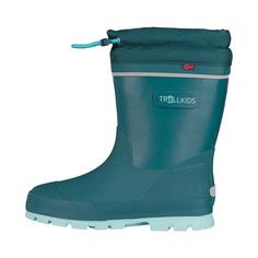 Trollkids Isfjord Gummistiefel Kinder Teal-Blau