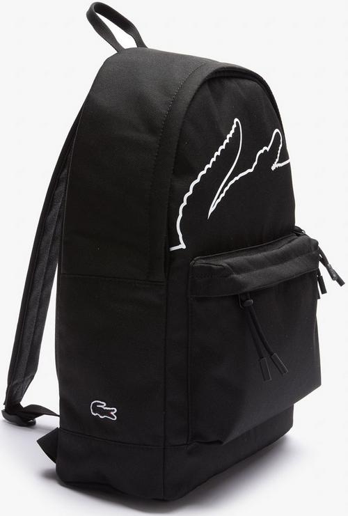 Rückansicht von Lacoste Rucksack Taschen Daypack Damen Schwarz/Grau