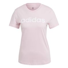 adidas LOUNGEWEAR Essentials Slim Logo T-Shirt T-Shirt Damen Clear Pink / White