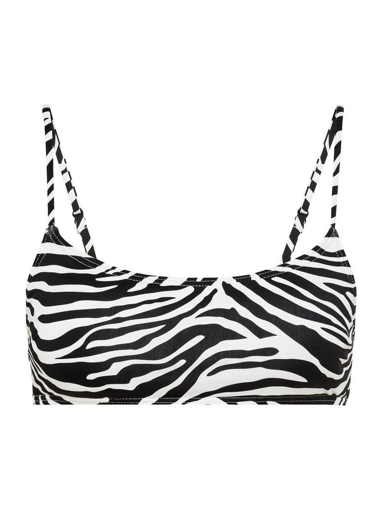 VENICE BEACH VENICE BEACH Bustier-Bikini-Top Bikini Oberteil Damen - schwarz-wei&szlig; - 0 | SportScheck