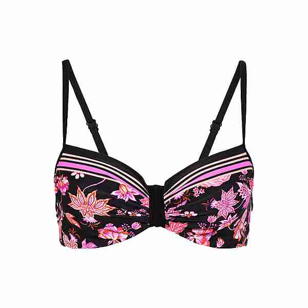 Lascana Bügel-Bikini-Top Bikini Oberteil Damen schwarz-pink
