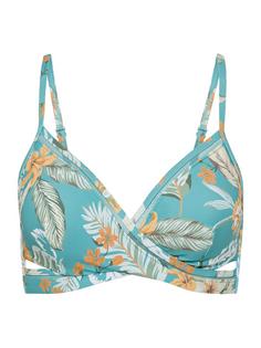 sunseeker Triangel-Bikini-Top Bikini Oberteil Damen aquablau-bedruckt