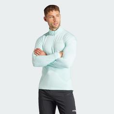 Rückansicht von adidas Terrex Xperior Longsleeve Funktionssweatshirt Herren Semi Flash Aqua