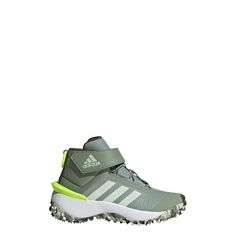Rückansicht von adidas Fortatrail Kids Schuh Sneaker Kinder Silver Green / Linen Green / Lucid Lemon
