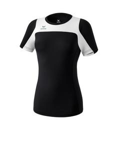 Erima Race Line Running T-Shirt Damen Hell Laufshirt Damen schwarzweiss