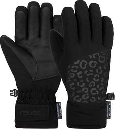 Reusch Beatrix R-TEX® XT Junior Outdoorhandschuhe Kinder 7053 black/black leopard