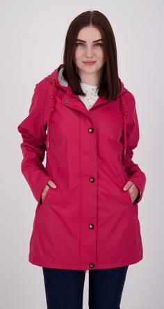 Rückansicht von ANKERGLUT ANKERGLUTNEBEL Regenjacke Damen red