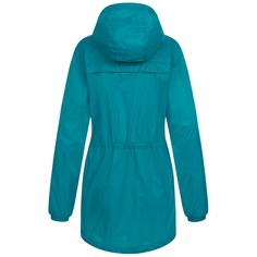 Rückansicht von DEPROC active LYNN WOMEN Regenjacke Damen petrol