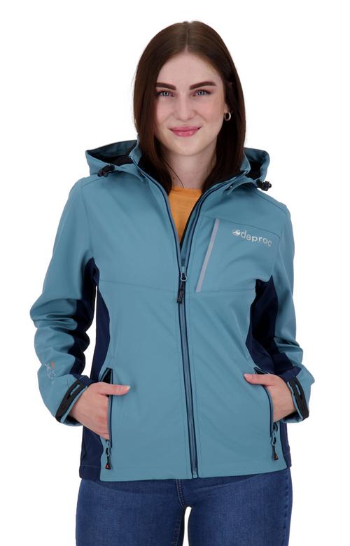 Rückansicht von DEPROC active NUNAVUT Softshelljacke Damen smoke