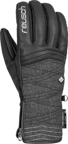 Rückansicht von Reusch Amelie R-TEX® XT Skihandschuhe 7766 blck/blck melange/silver