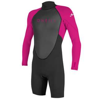 O'NEILL Youth Reactor-2 2mm Back Zip L/S Spring Neoprenanzug Kinder BLACK/BERRY