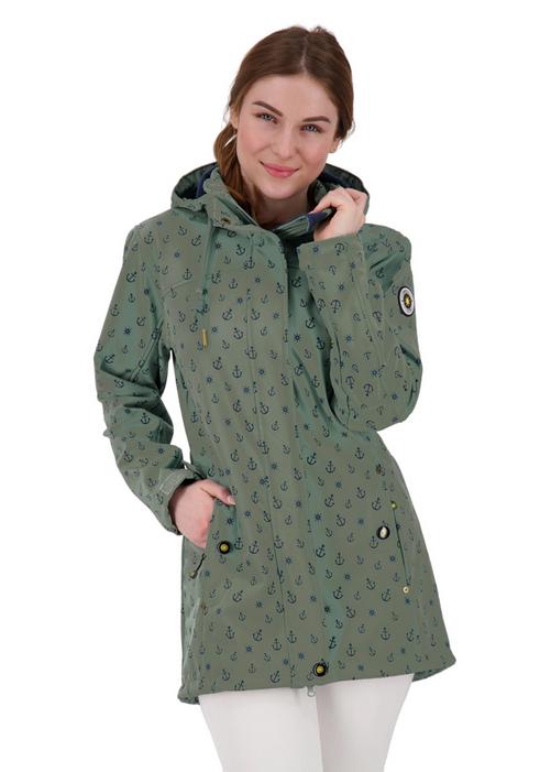 Rückansicht von ANKERGLUT ANKERGLUTSCHEIN Softshelljacke Damen olive