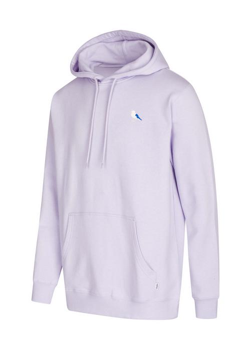 Rückansicht von Cleptomanicx Hooded Embro Gull 2 Kapuzenshirt Herren Lavender