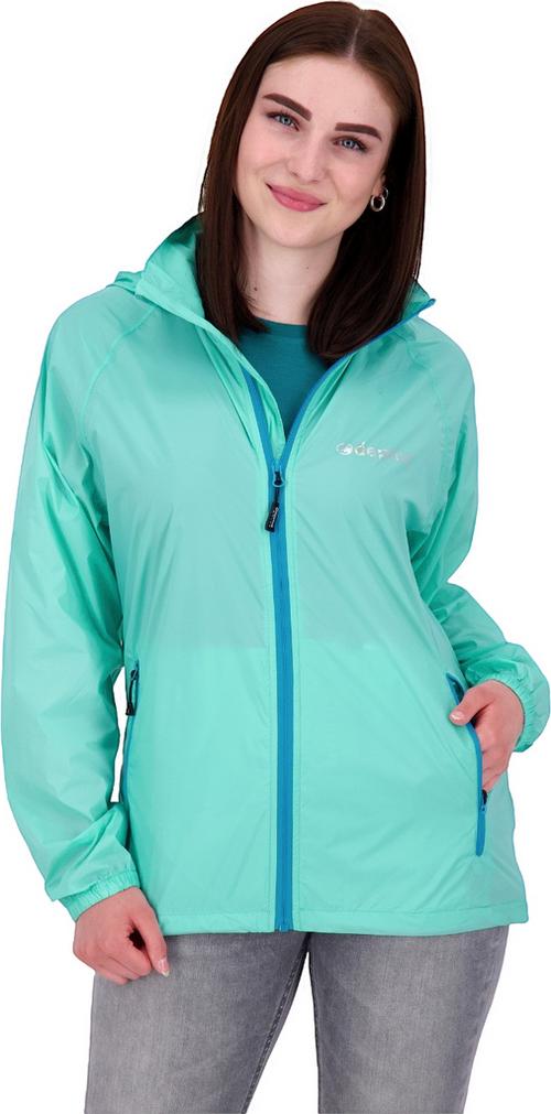 Rückansicht von DEPROC active ROBSON WOMEN Regenjacke Damen aruba blue