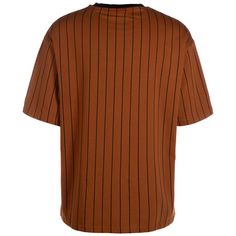 Rückansicht von New Era Pinstripe T-Shirt Herren braun / schwarz