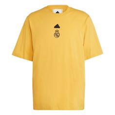 adidas Real Madrid LFSTLR Oversized T-Shirt Fanshirt Herren Preloved Yellow