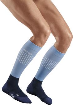 Rückansicht von CEP Ultralight Compression Socks Tall Laufsocken Damen light blue/blue