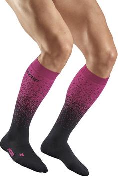 Rückansicht von CEP Snowfall Skiing Compression Socks Tall Laufsocken Herren black/purple