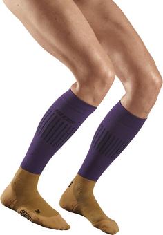 Rückansicht von CEP Ultralight Compression Socks Tall Laufsocken Damen purple/brown