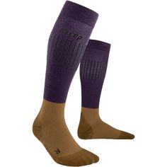 CEP Ultralight Skiing Compression Socks Tall Laufsocken Herren purple/brown