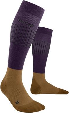 CEP Ultralight Skiing Compression Socks Tall Laufsocken Herren purple/brown