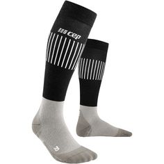 CEP Ultralight Skiing Compression Socks Tall Laufsocken Herren black/grey