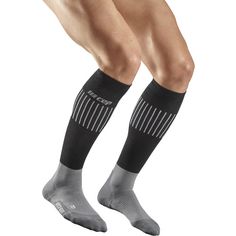 Rückansicht von CEP Ultralight Skiing Compression Socks Tall Laufsocken Herren black/grey