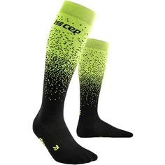 CEP Snowfall Skiing Compression Socks Tall Laufsocken Herren black/green