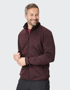 Rückansicht von JOY sportswear YANNIK Trainingsjacke Herren redwood melange