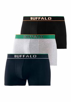 Buffalo Boxer Boxershorts Herren grau-meliert, navy, schwarz