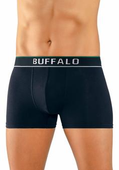 Rückansicht von Buffalo Boxer Boxershorts Herren grau-meliert, navy, schwarz