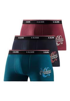 S.OLIVER Boxer Boxershorts Herren petrol blau bordeaux
