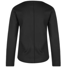 Rückansicht von Nike Collection Essentials Langarmshirt Damen schwarz / weiß