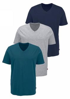 BRUNO BANANI T-Shirt T-Shirt Herren petrol, navy, grau-meliert