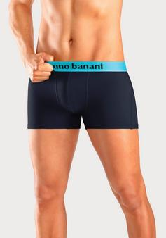 Rückansicht von BRUNO BANANI Boxer Boxershorts Herren gelb türkis königsblau navy