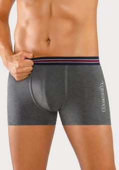 Rückansicht von Bench Boxer Boxershorts Herren bordeaux schwarz