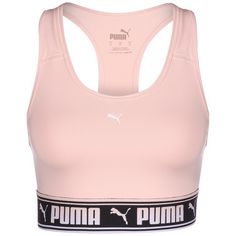 PUMA Mid Impact Strong Sport-BH Damen rosa / schwarz