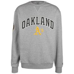 New Era MLB Oakland Athletics Large Logo Sweatshirt Herren hellgrau / grün
